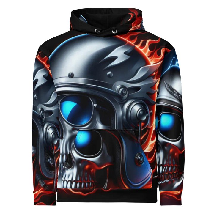 Flaming Skull - Unisex Skull Hoodie #48 product image (1)