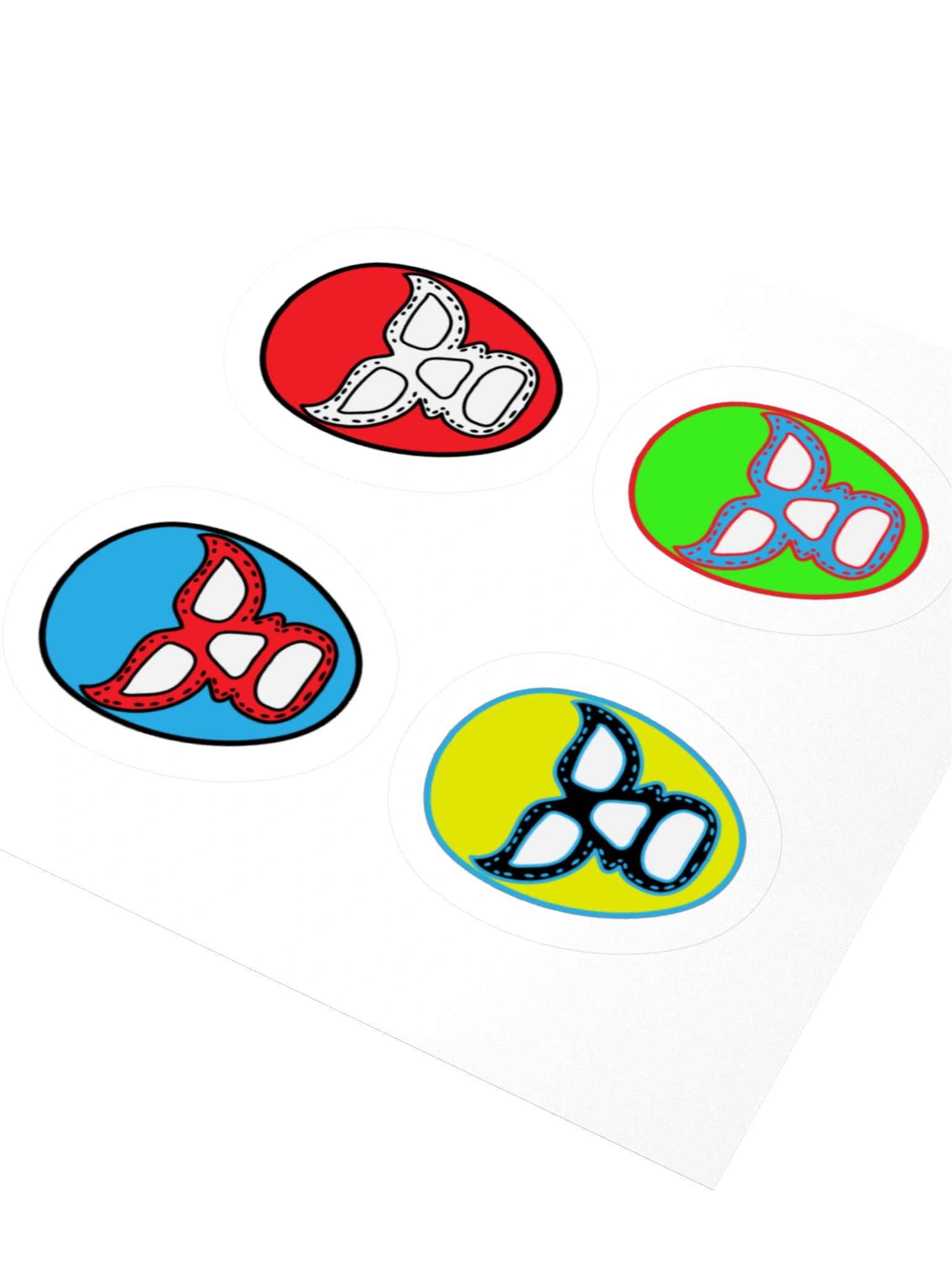 Lucha Mask Kiss Cut Sticker Set product image (5)