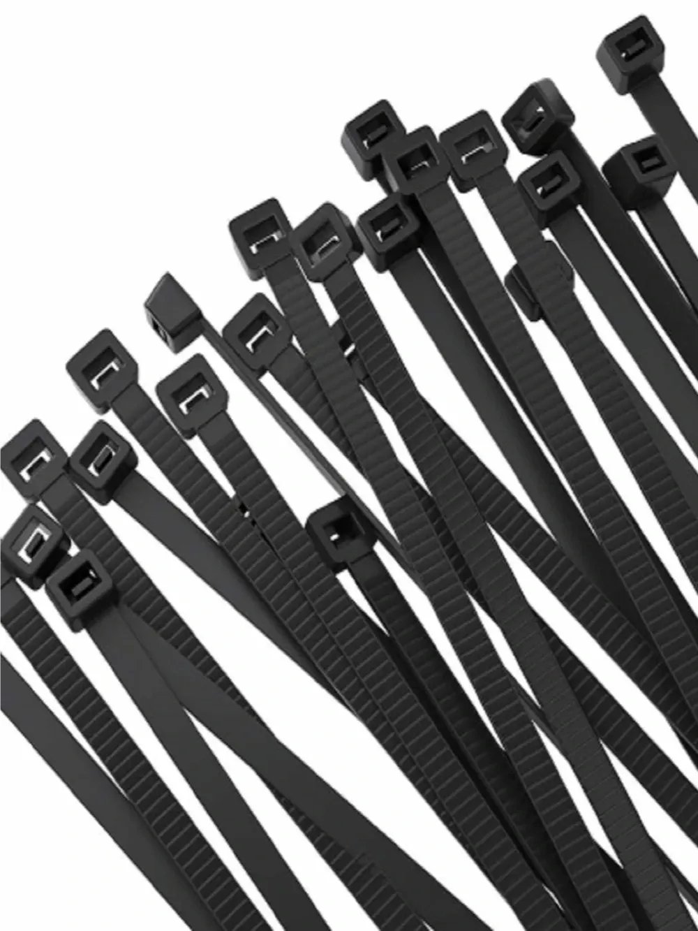 ربطات كابلات بلاستيكية قوية (أسود وأبيض) - مقاسات متنوعة للاستخدام الصناعي والمنزلي product image (3)