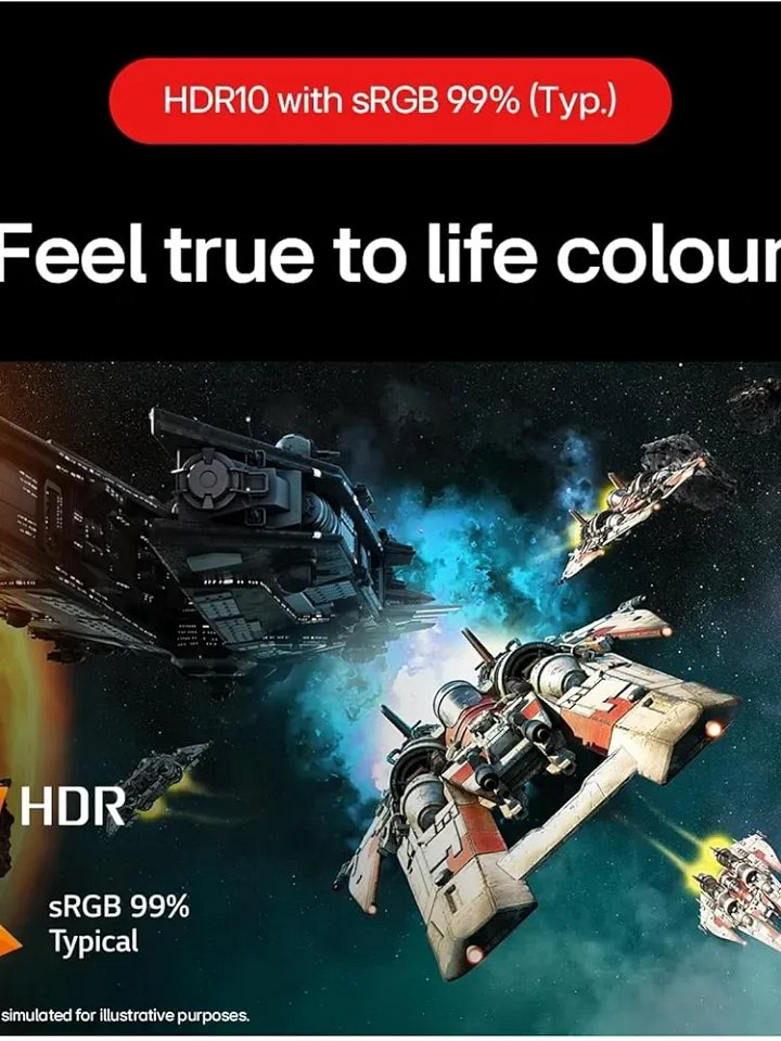 LG Ultragear 24GS65F IPS Full HD Gaming Monitor, 24 Inch, 1920 X 1080, 1ms, 180Hz, HDR 10, NVIDIA G-Sync Compatible product image (2)