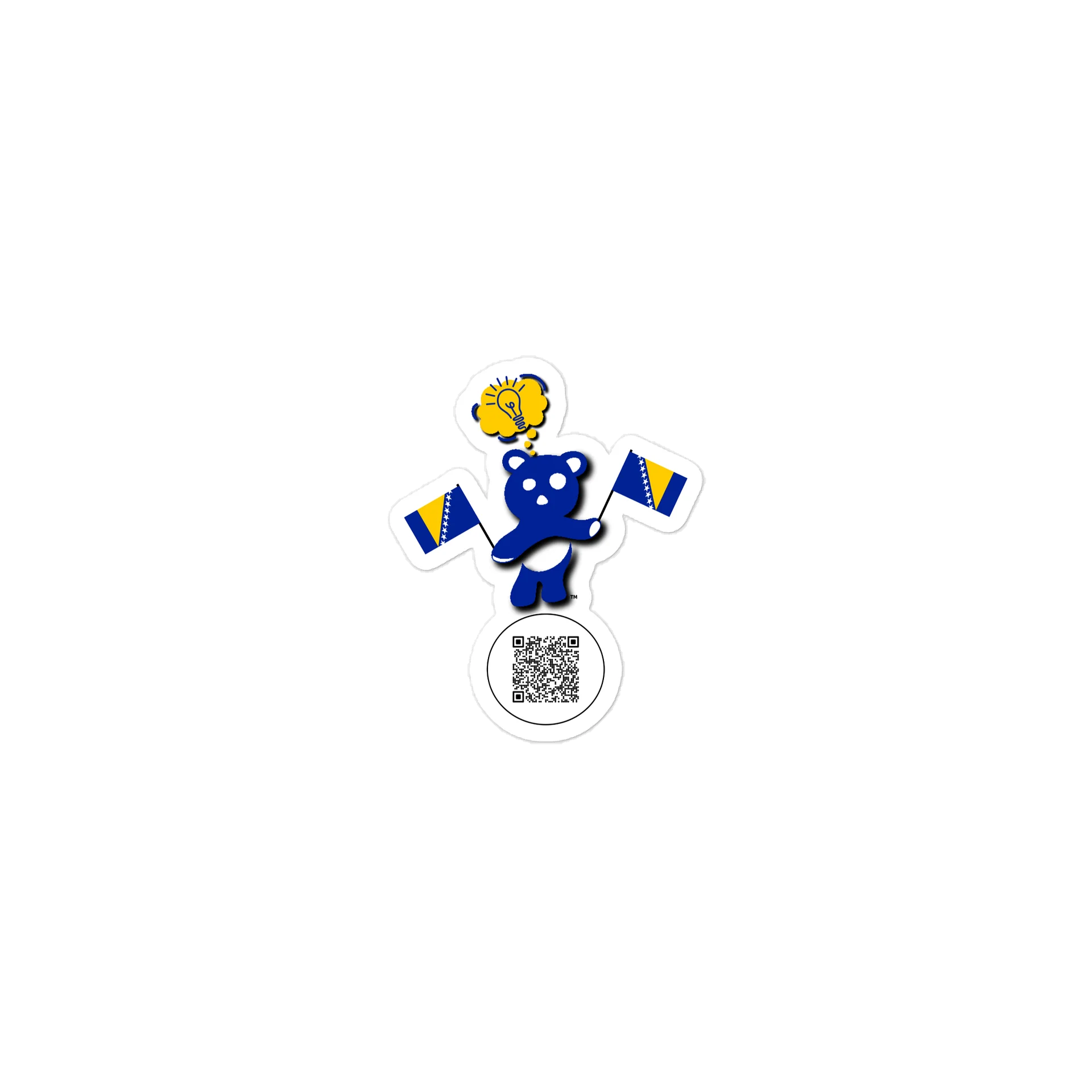 Bosnia-Herzegovina — Country Bear Sticker | BehrBrained Media product image (1)