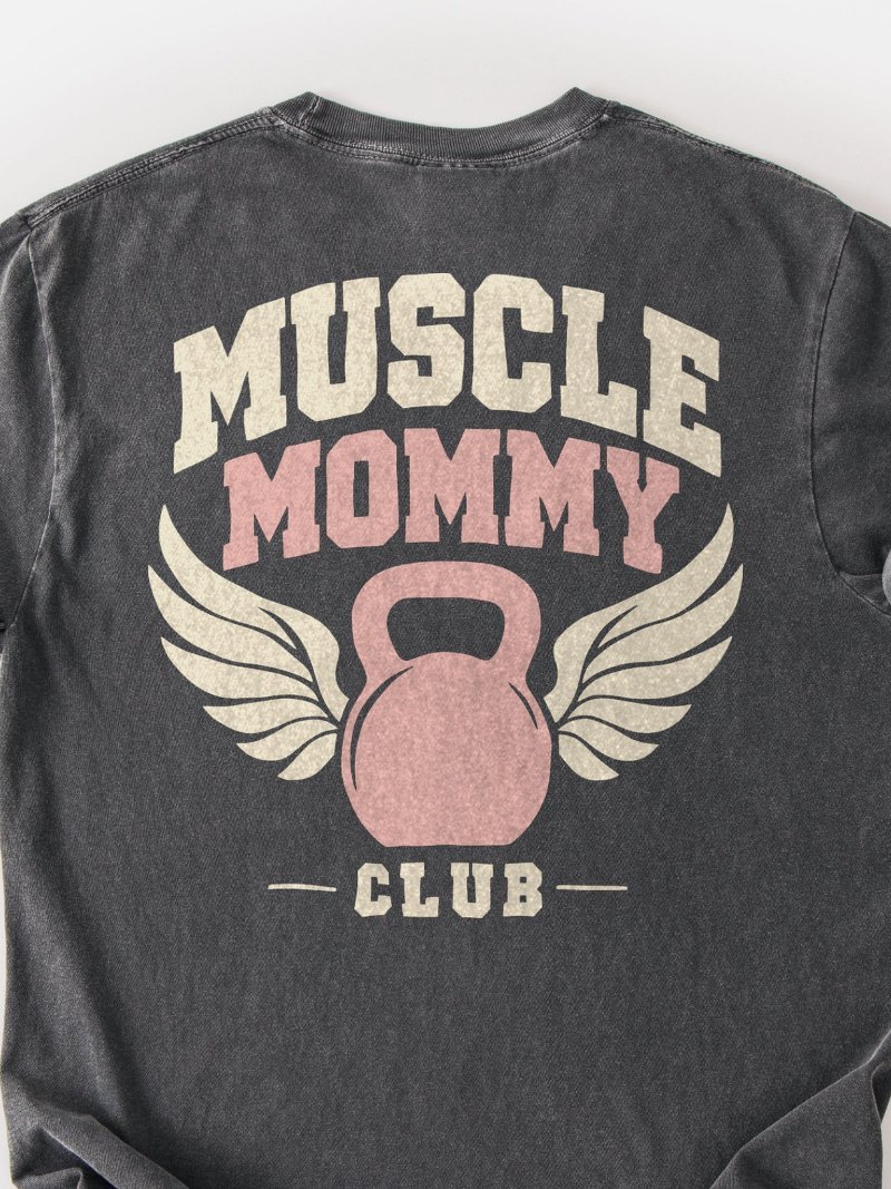 Muscle Mommy Club Oversized Gym Tee | Pump Cover product image (2)