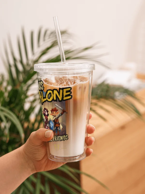 Sips & Squads Double Wall Clear Plastic Tumbler (16 oz) product image (4)