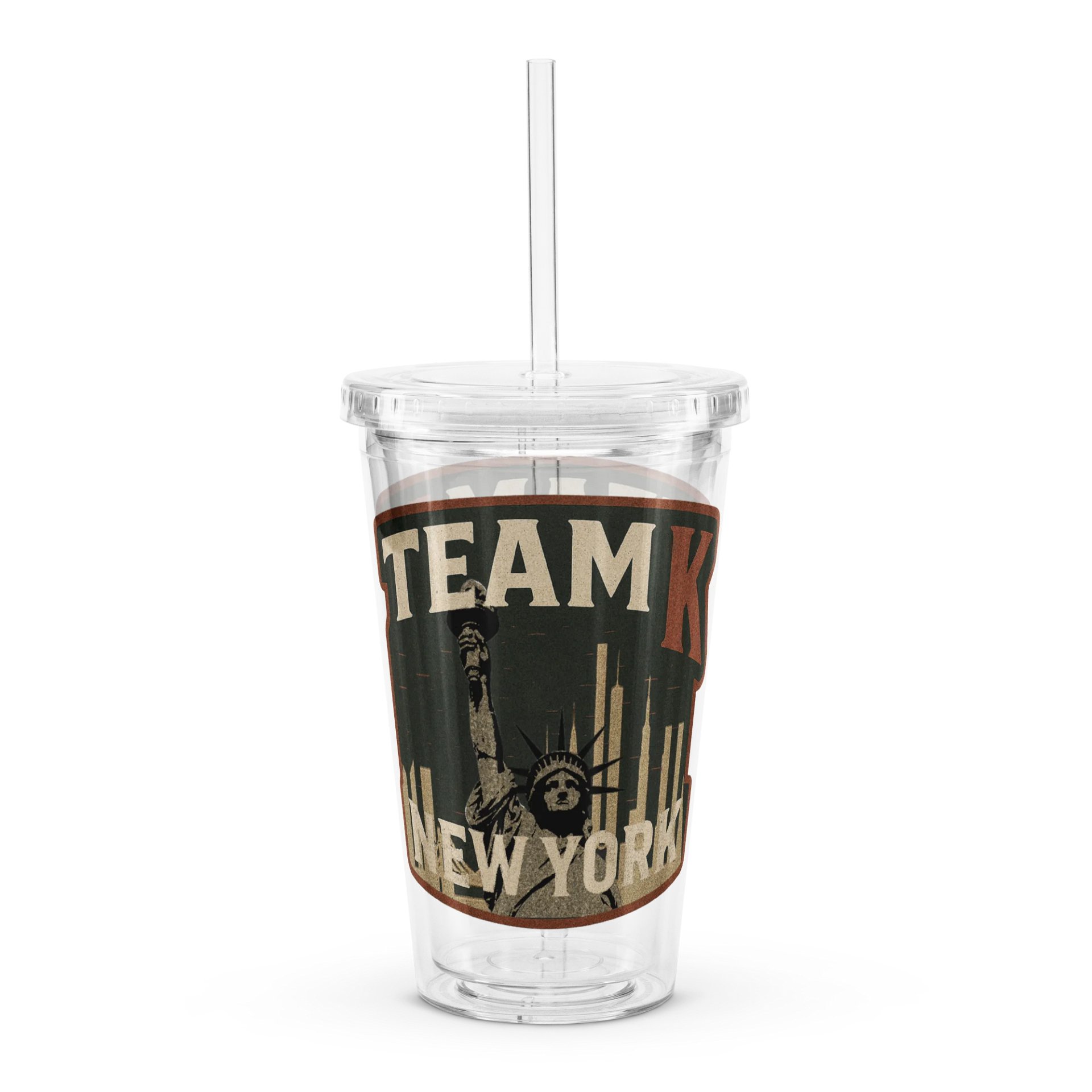Team K New York Clear Plastic Tumbler product image (1)