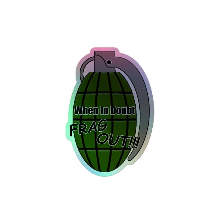 Frag Out Holographic Sticker product image (2)