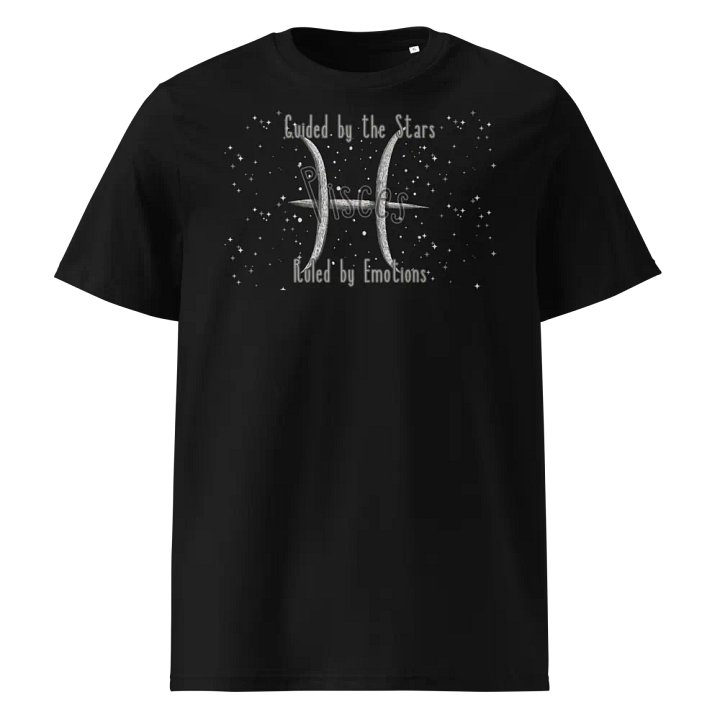 Pisces, Guided by the Stars, Black Tee product image (1)
