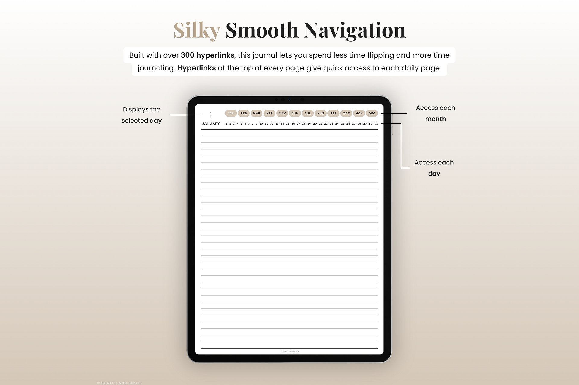 Digital Lined Journal - Beige product image (2)