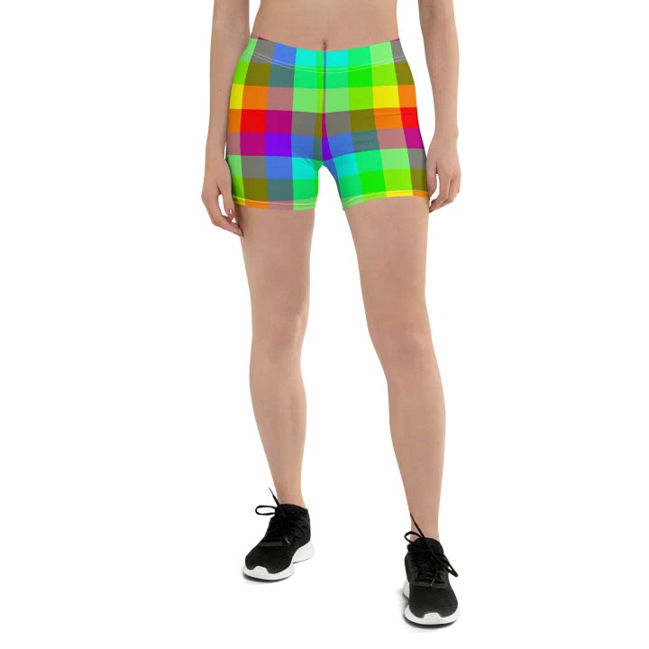 Rainbow Checkers Shorts product image (2)