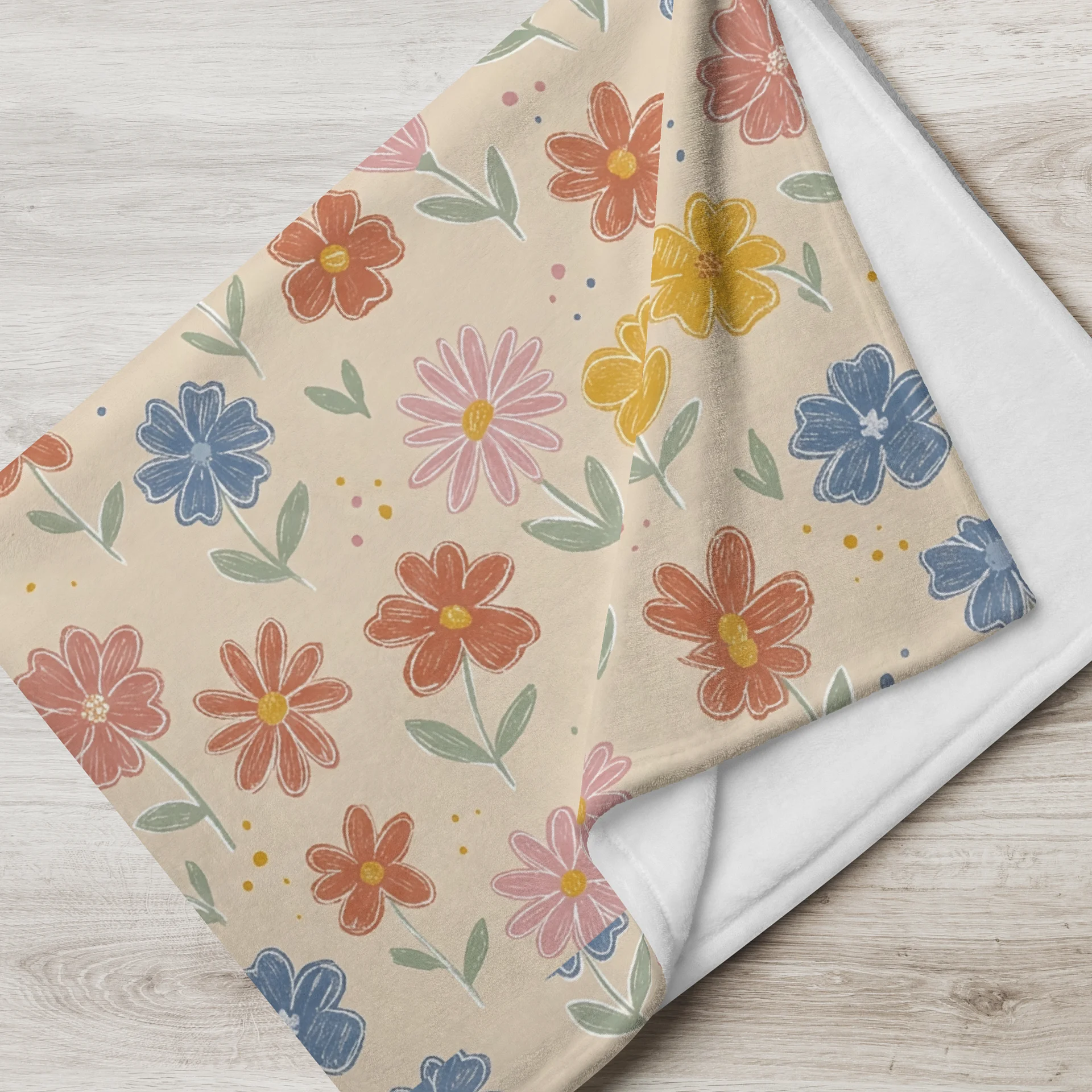 Pastel Floral Throw Blanket product image (7)