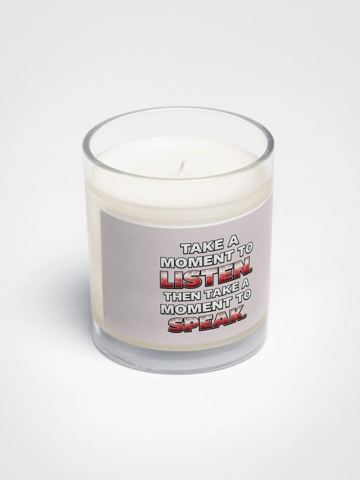 Take A Moment To Listen - Soy Wax Candle In A Clear Glass Jar product image (2)