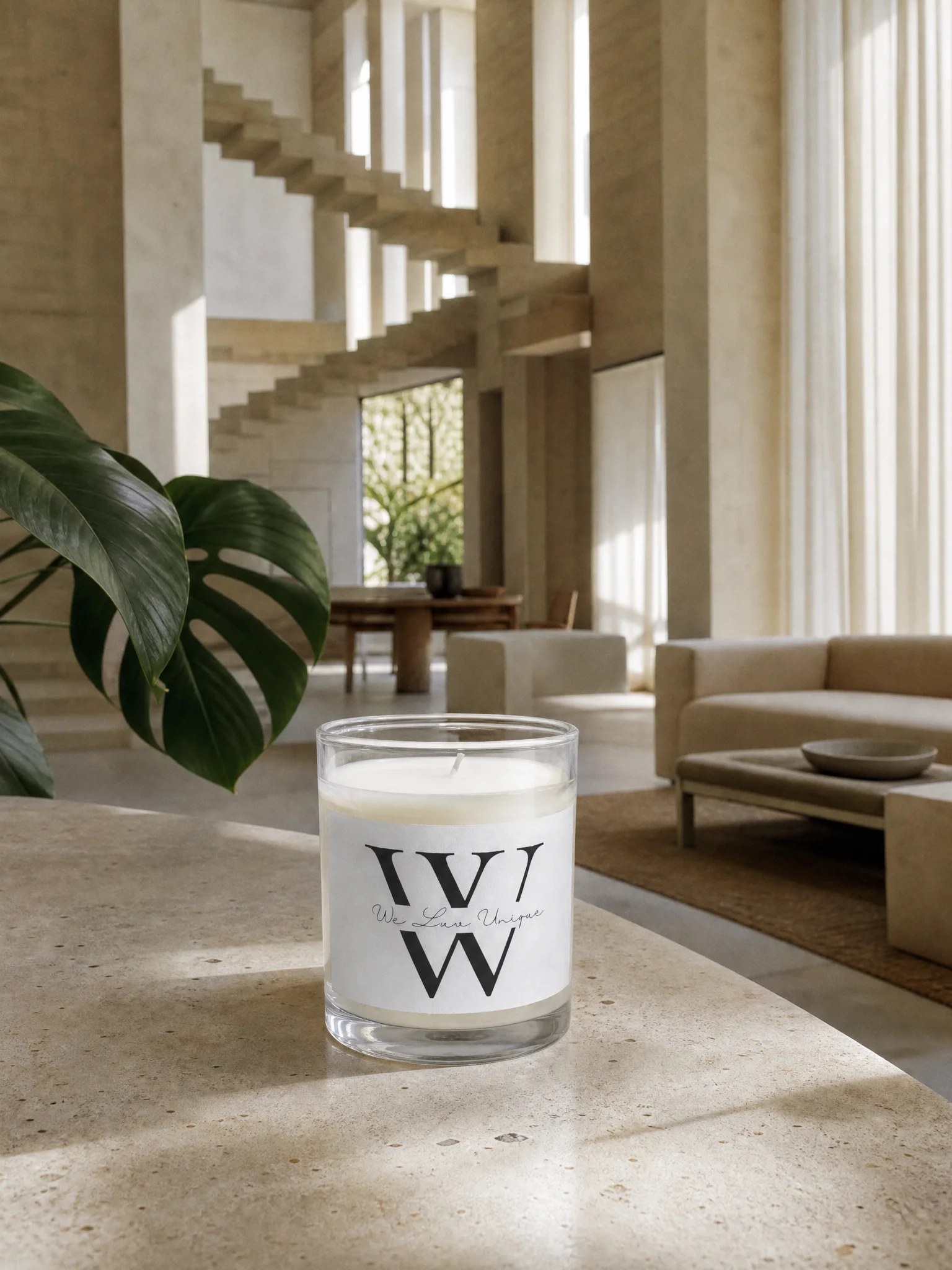 WLU Soy Wax Candle Clear Glass Jar product image (2)