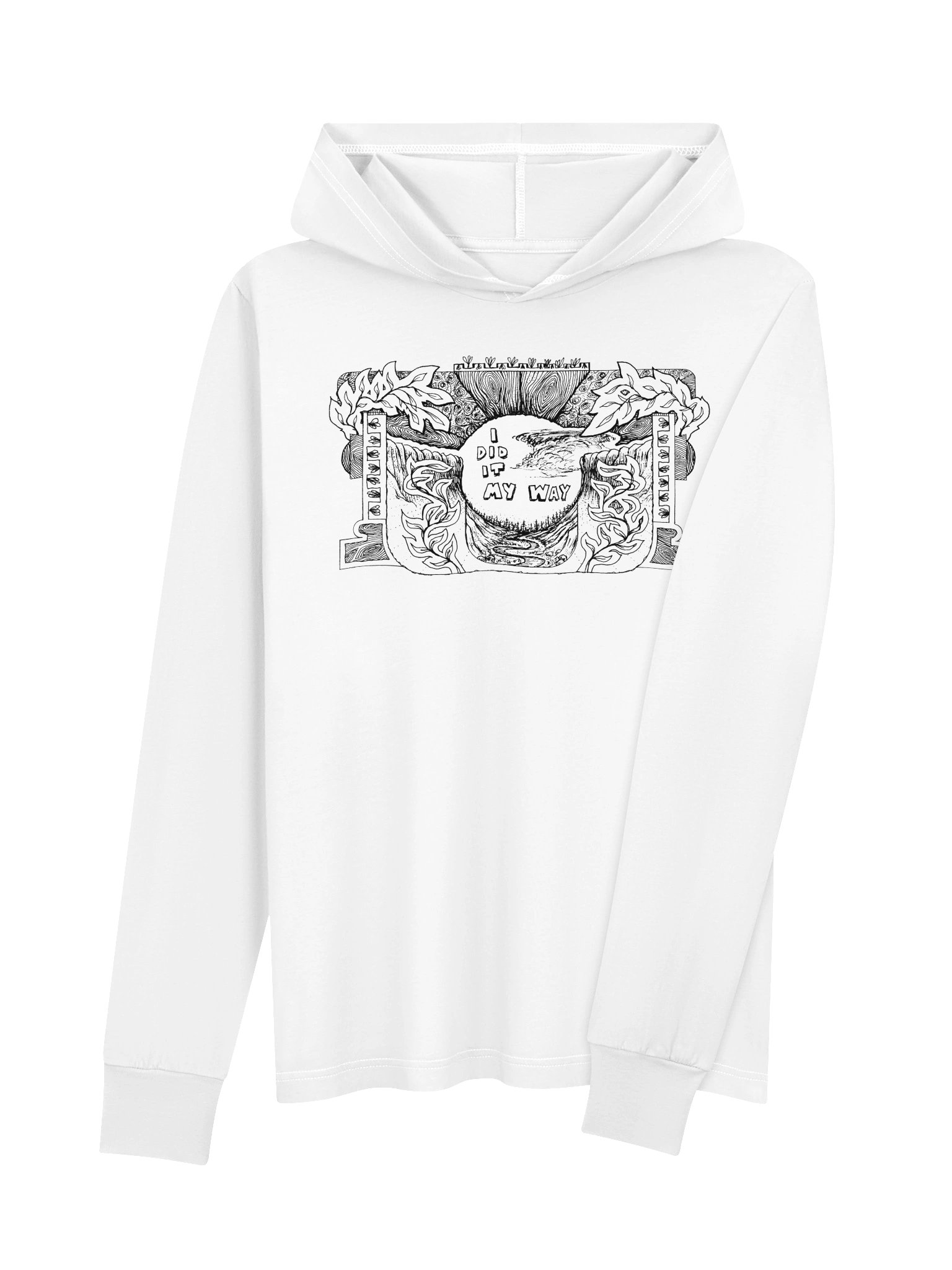 06JL3037 I Did It My Way Hooded Long Sleeve tee by Litchfield Studio product image (4)