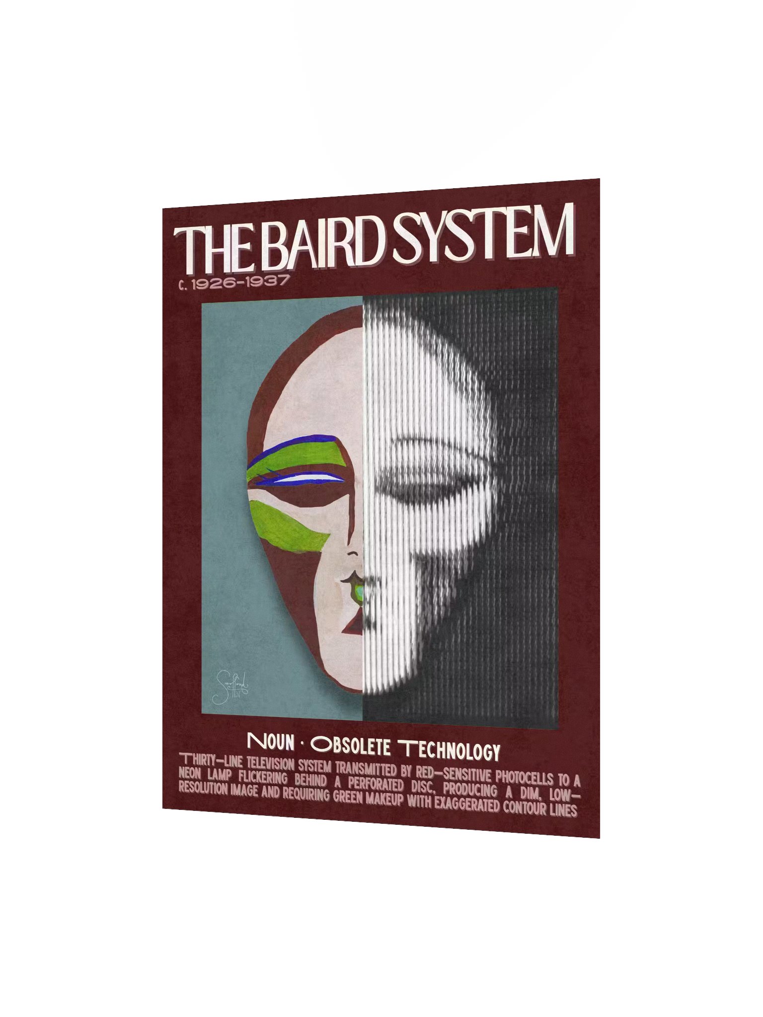 BAIRD SYSTEM Art Print - Early Television Makeup History Poster (11×14) product image (2)