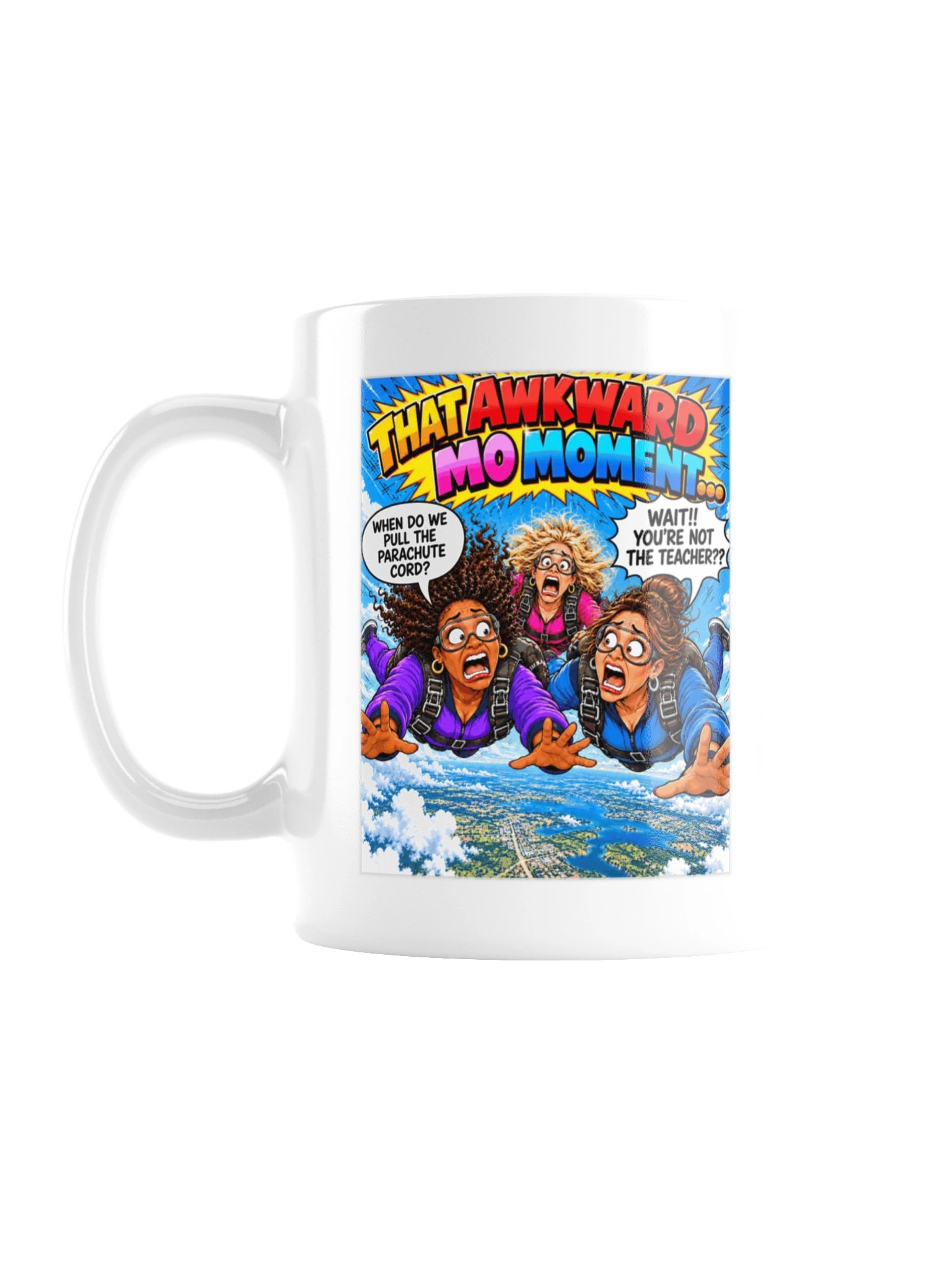 1 Earth Prints Skydiving Ladies White Glossy Mug product image (1)