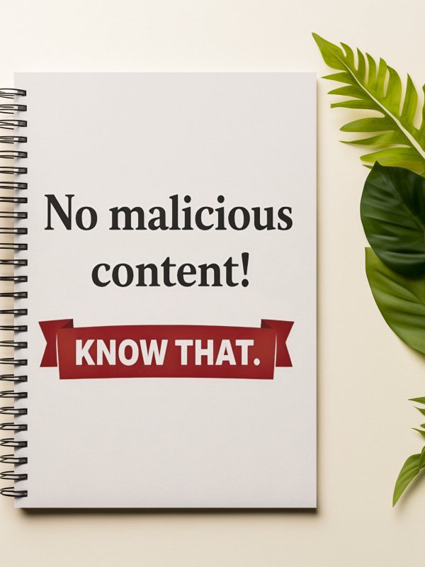 No Malicious Content Know That Notebook product image (7)
