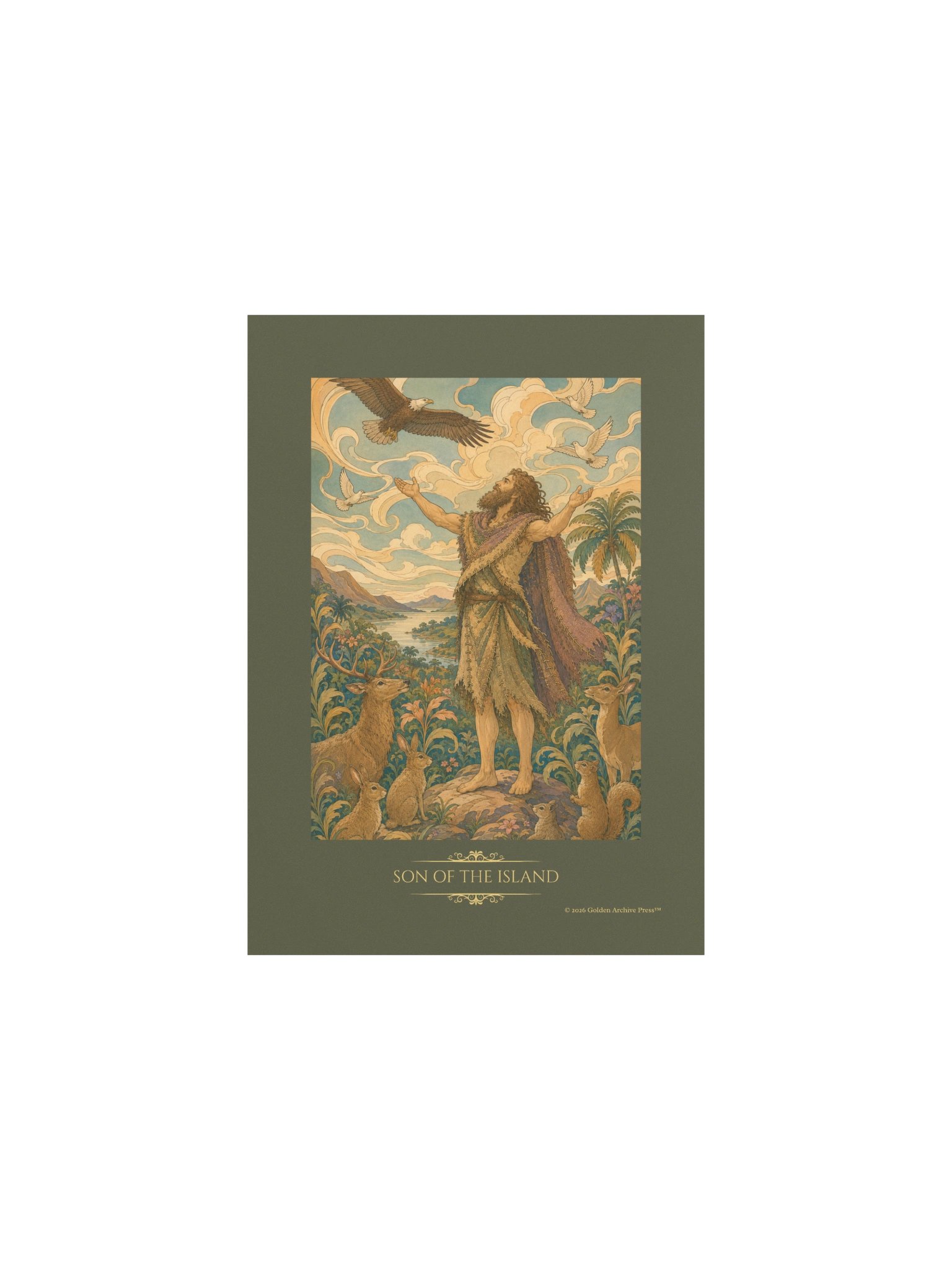 Son of the Island — Art Nouveau Art Print (Man and Nature) product image (1)