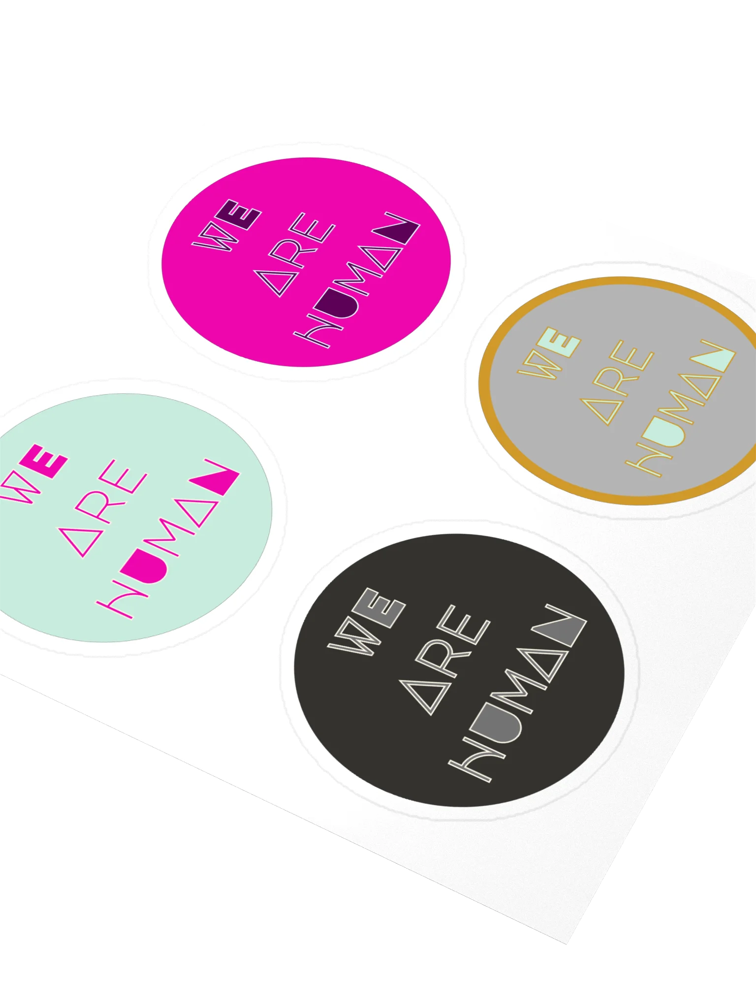 'we are human' stickers/ 4 pk product image (3)