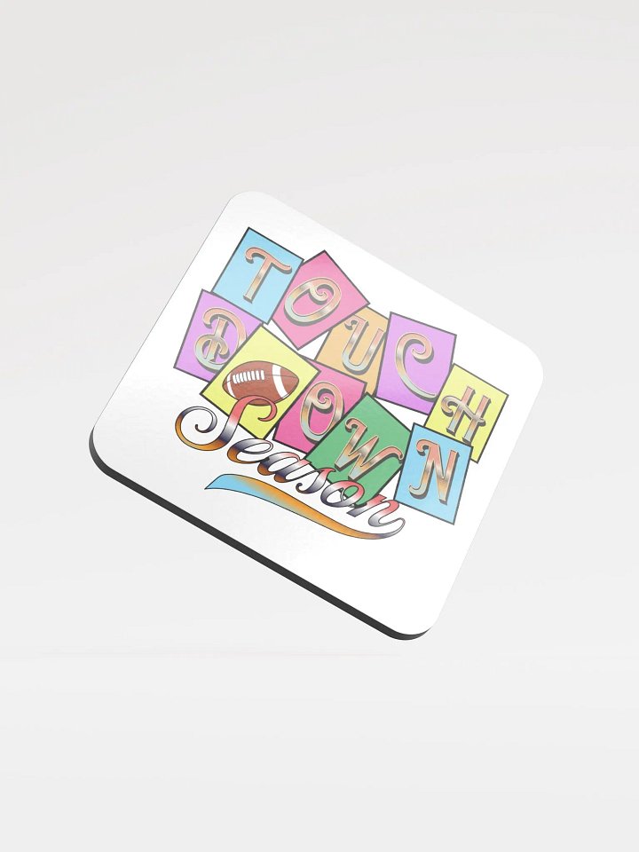 Touchdown Season Glossed Cork Coaster product image (2)