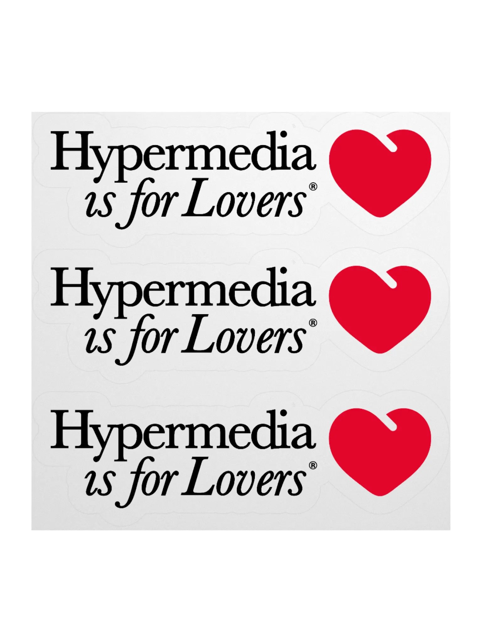 hypermedia is for lovers sticker product image (1)