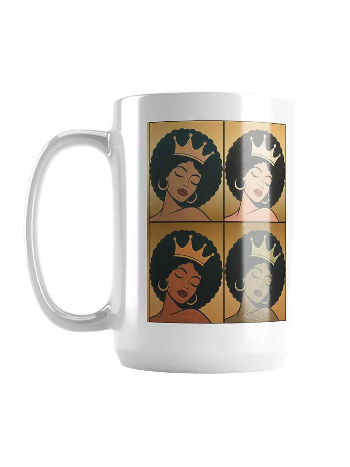 Poised Princess Crowned Afro-Queen Grid Mug product image (1)