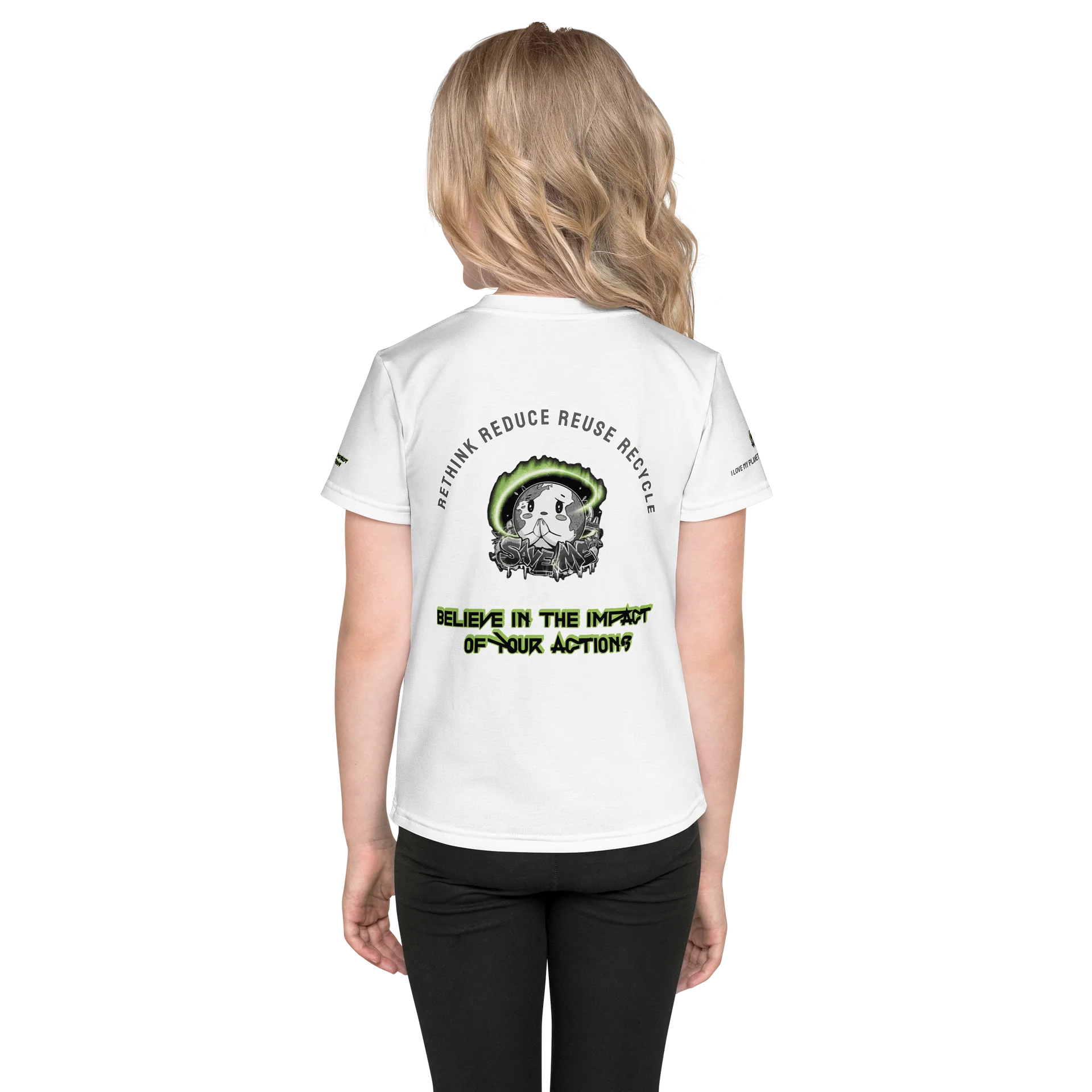 Save Me Kids Crew Neck T-Shirt | Eco-Friendly Style for Young Activists product image (2)