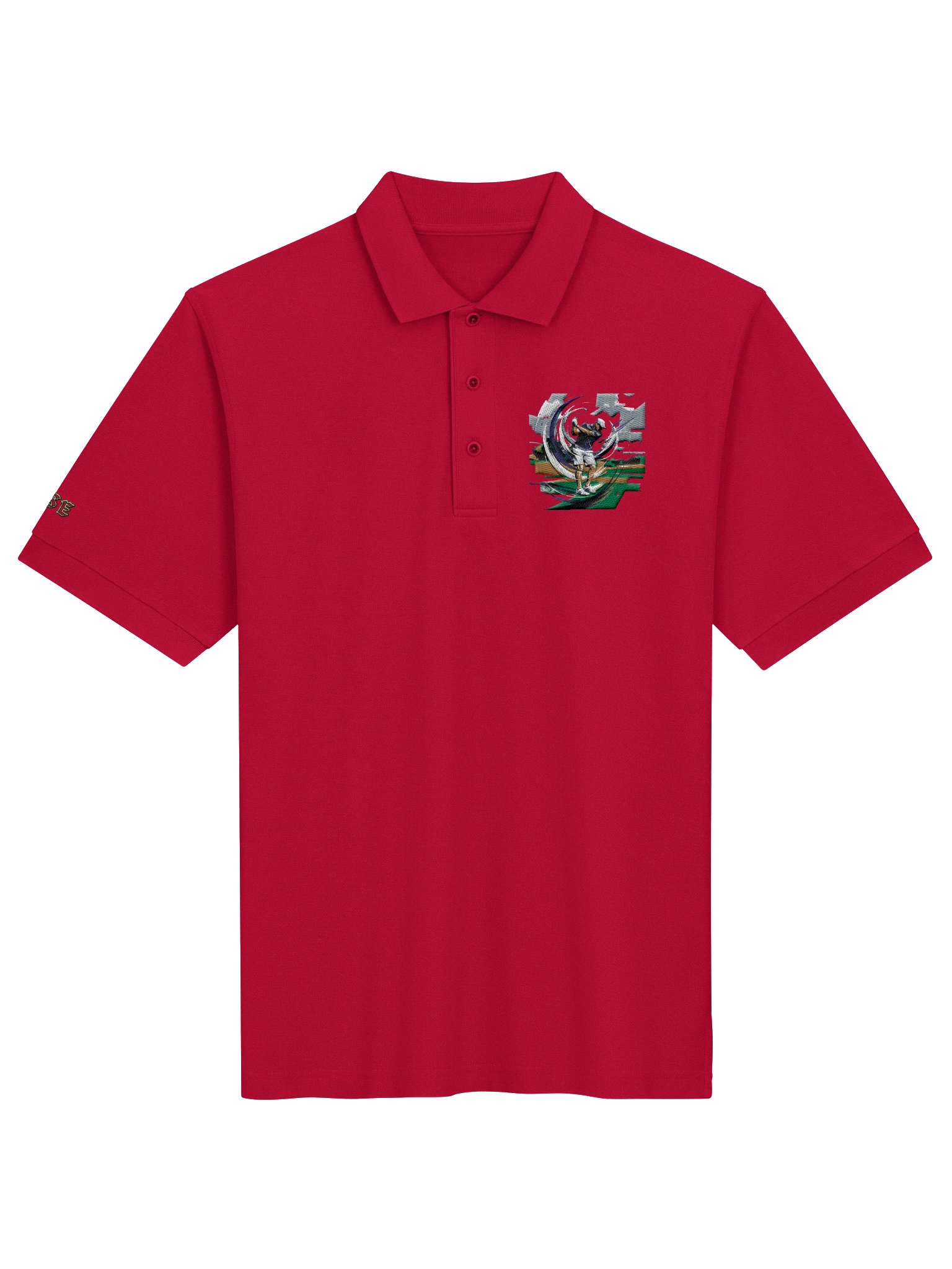 Golfer Polo Shirt with abstract art product image (3)