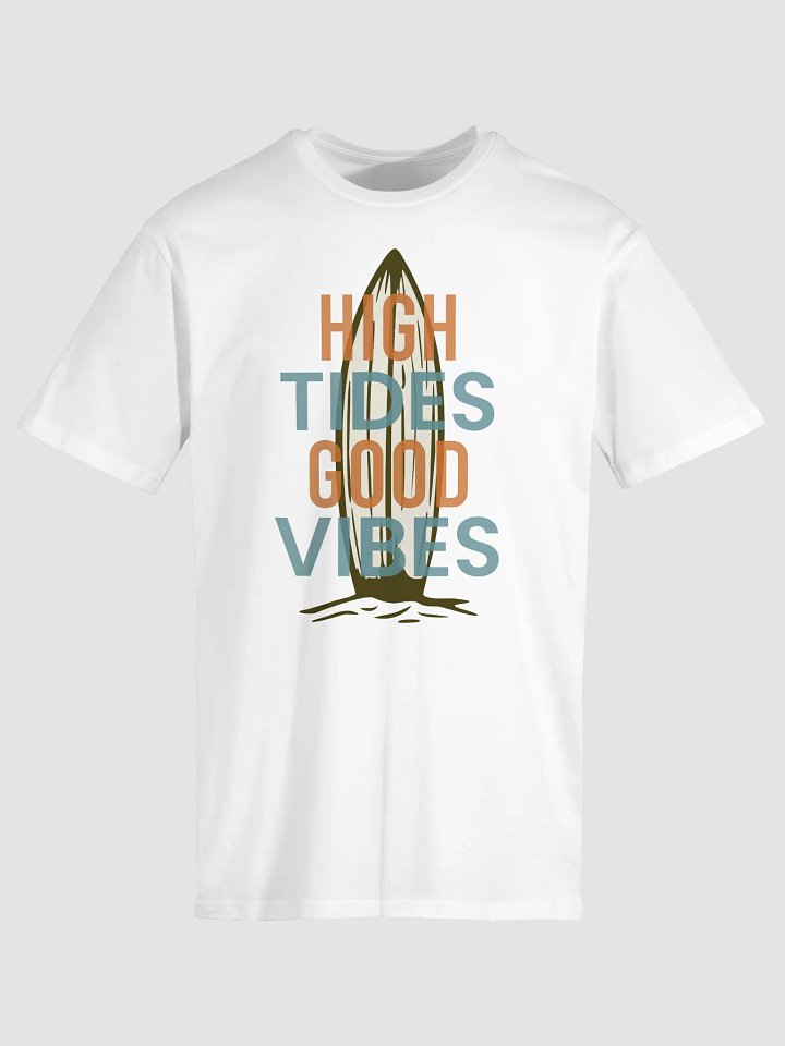 High Tides Good Vibes Surfboard T-Shirt product image (11)