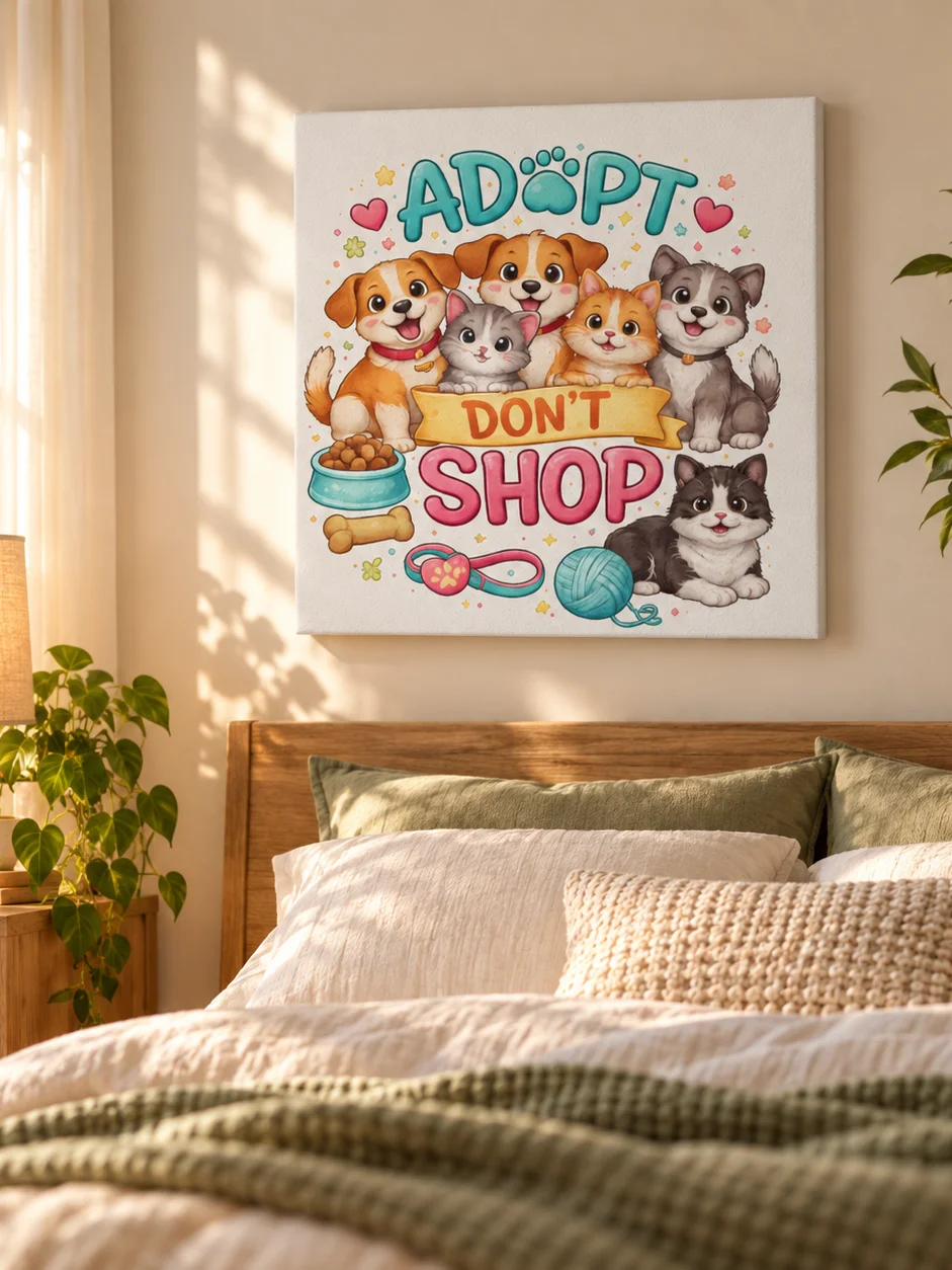 Adopt Don’t Shop Cats & Dogs Canvas product image (5)