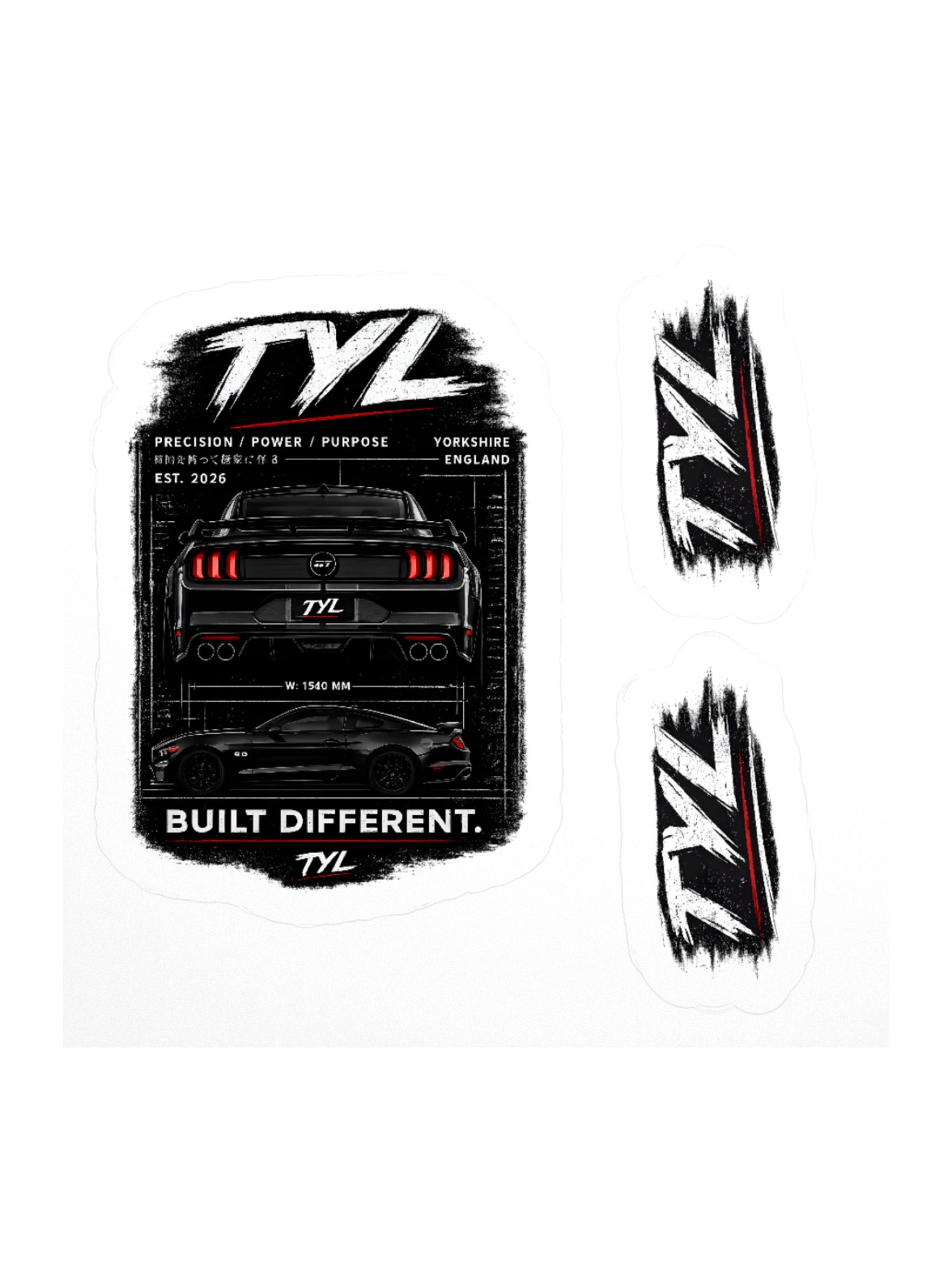 TYL Built Different Stickers product image (3)