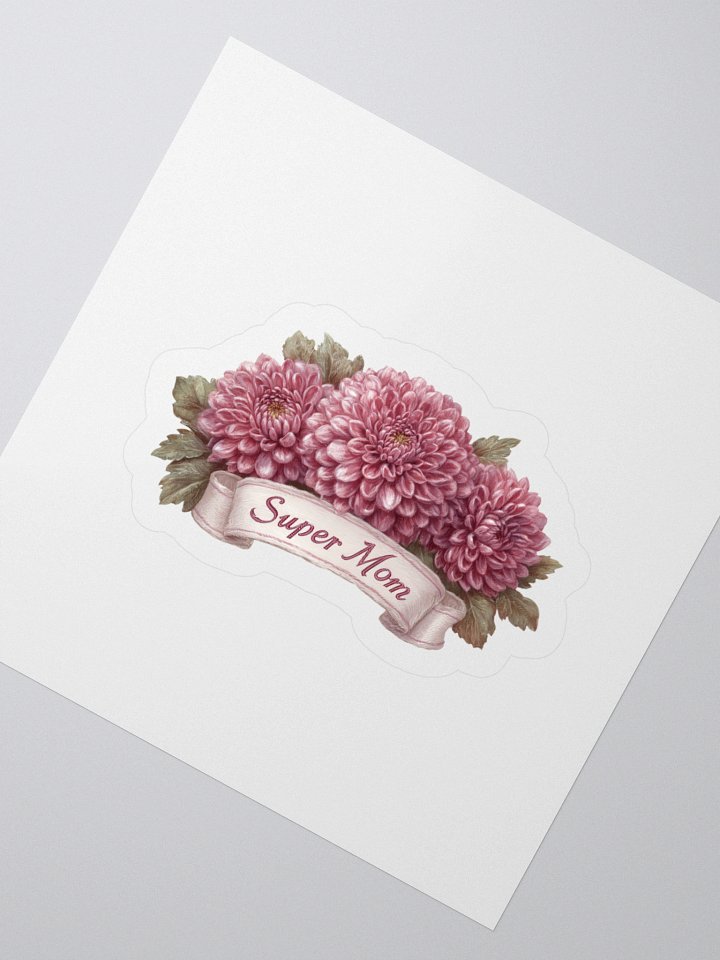Super Mom Dahlia Floral Sticker product image (5)