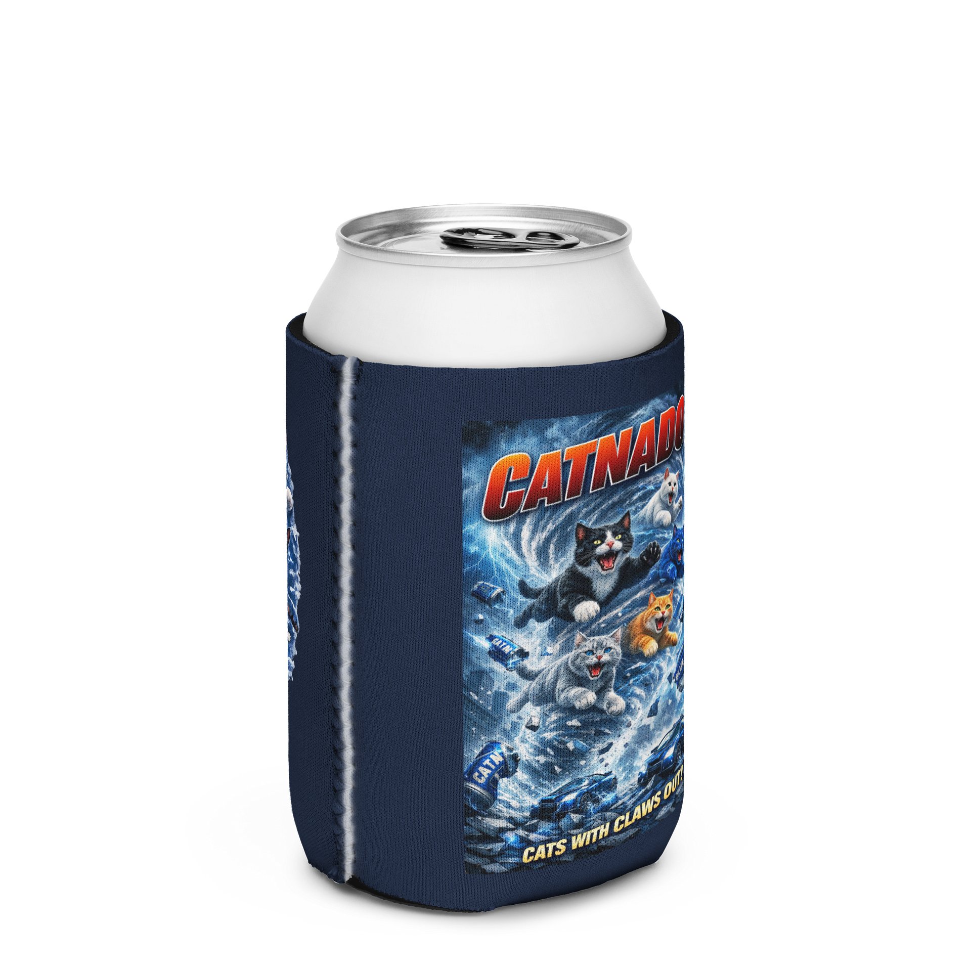 Catnado Blue fuel Can coozie product image (2)