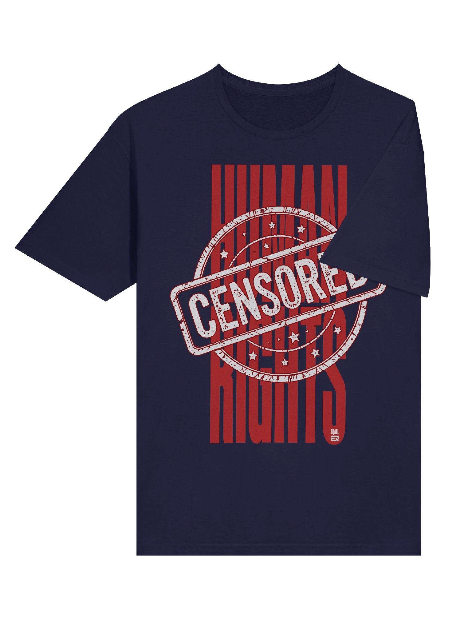 Censored_Human Rights Gildan Unisex Softstyle T-shirt_EQALL® Essentials_ Red / White product image (7)