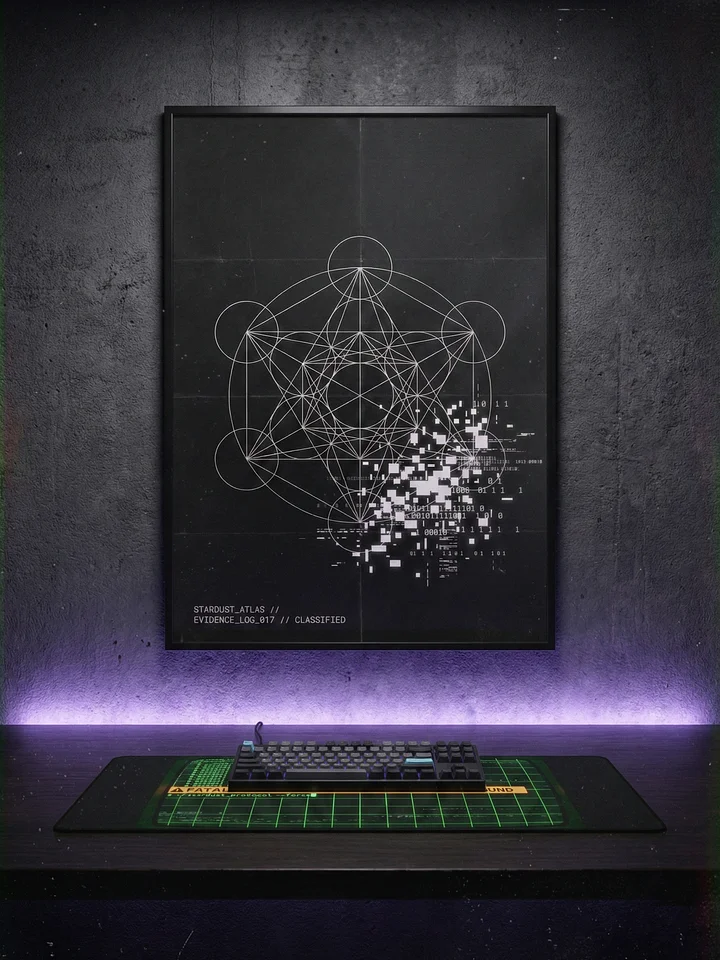 OBJECT 017: EVIDENCE_LOG // THE_CONSTRUCT - Sacred Geometry Blueprint Poster product image (2)