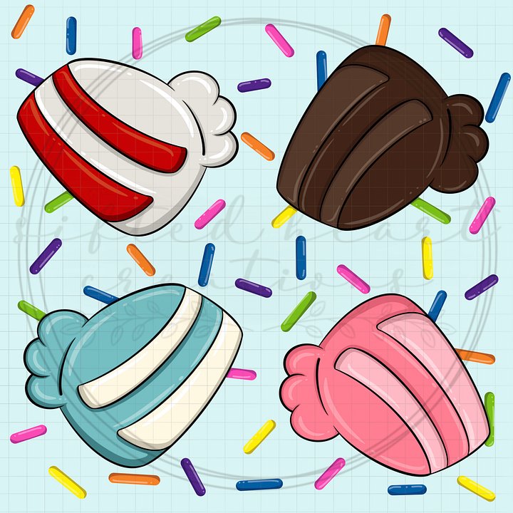 Birthday Cake Slices Seamless Pattern product image (1)