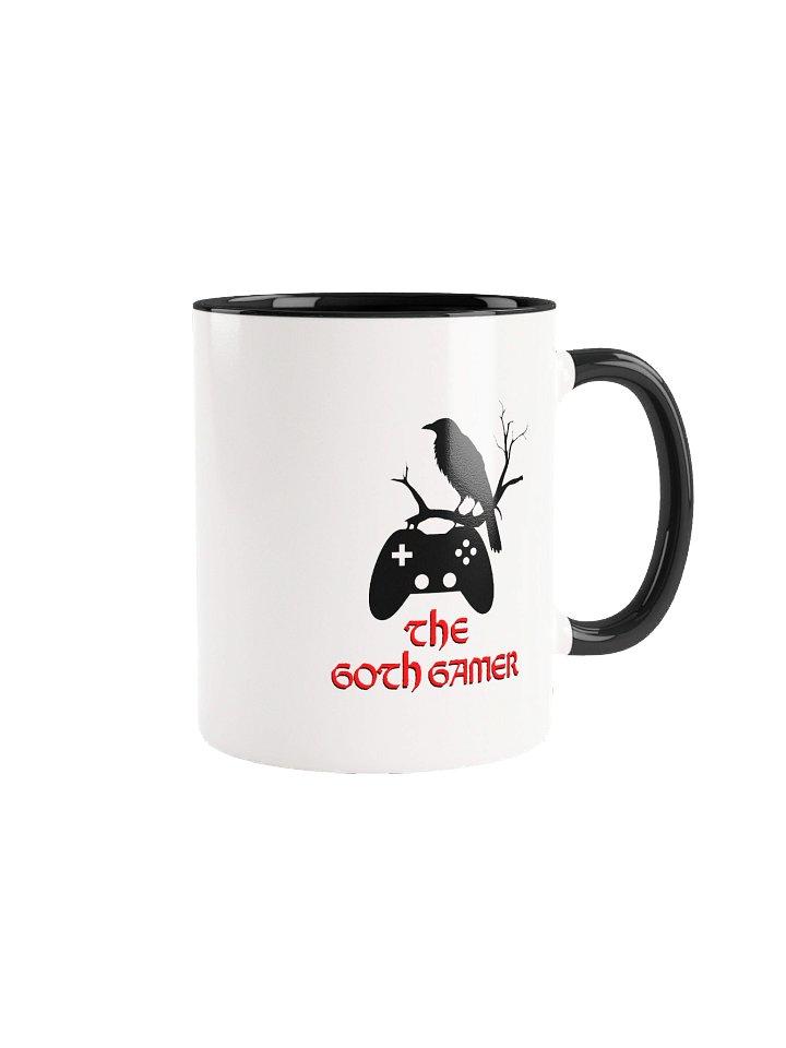 Goth Gamer Mug with Crow & Controller product image (1)