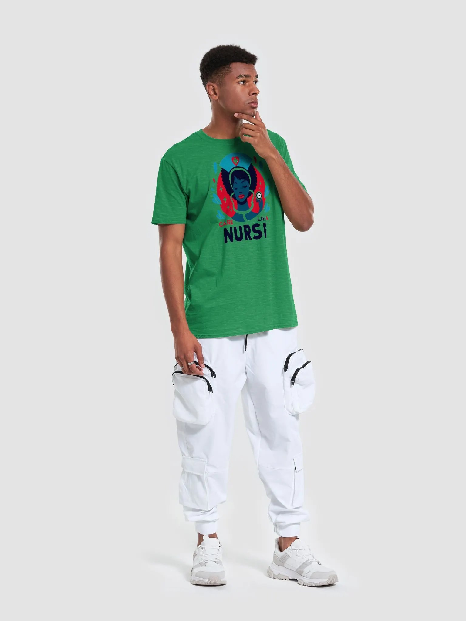 Nurse's Care Stethoscope Tee product image (23)