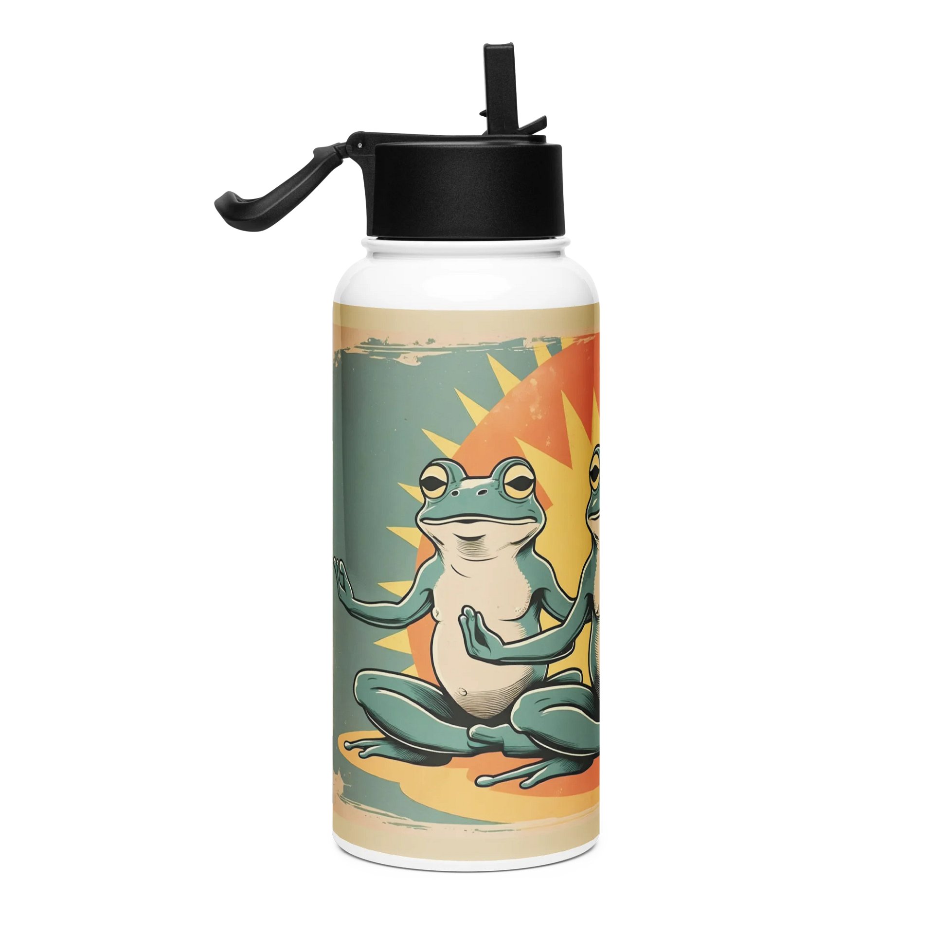 Meditating Frog Stainless Steel Water Bottle product image (4)