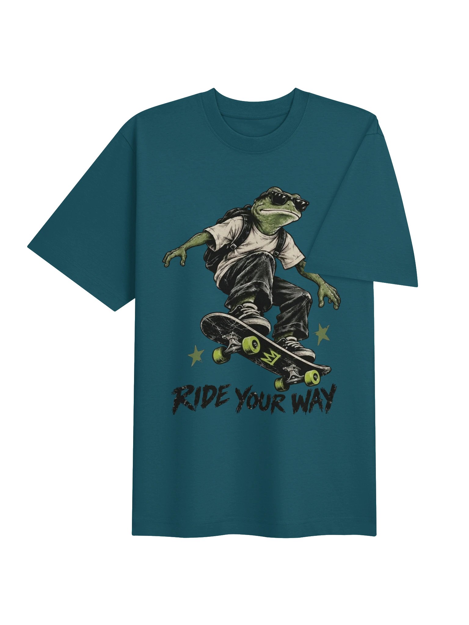 Ride Your Way – Vintage Frog Skateboard T-Shirt product image (16)