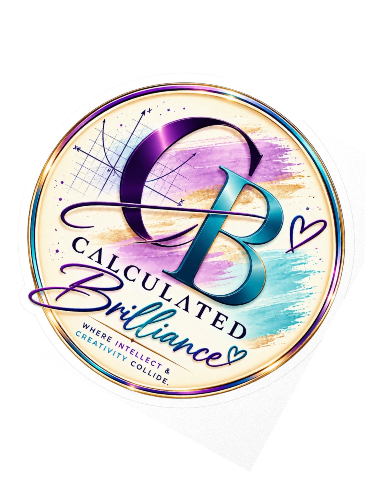 CB Signature Gold Logo Sticker 3"x3" product image (2)