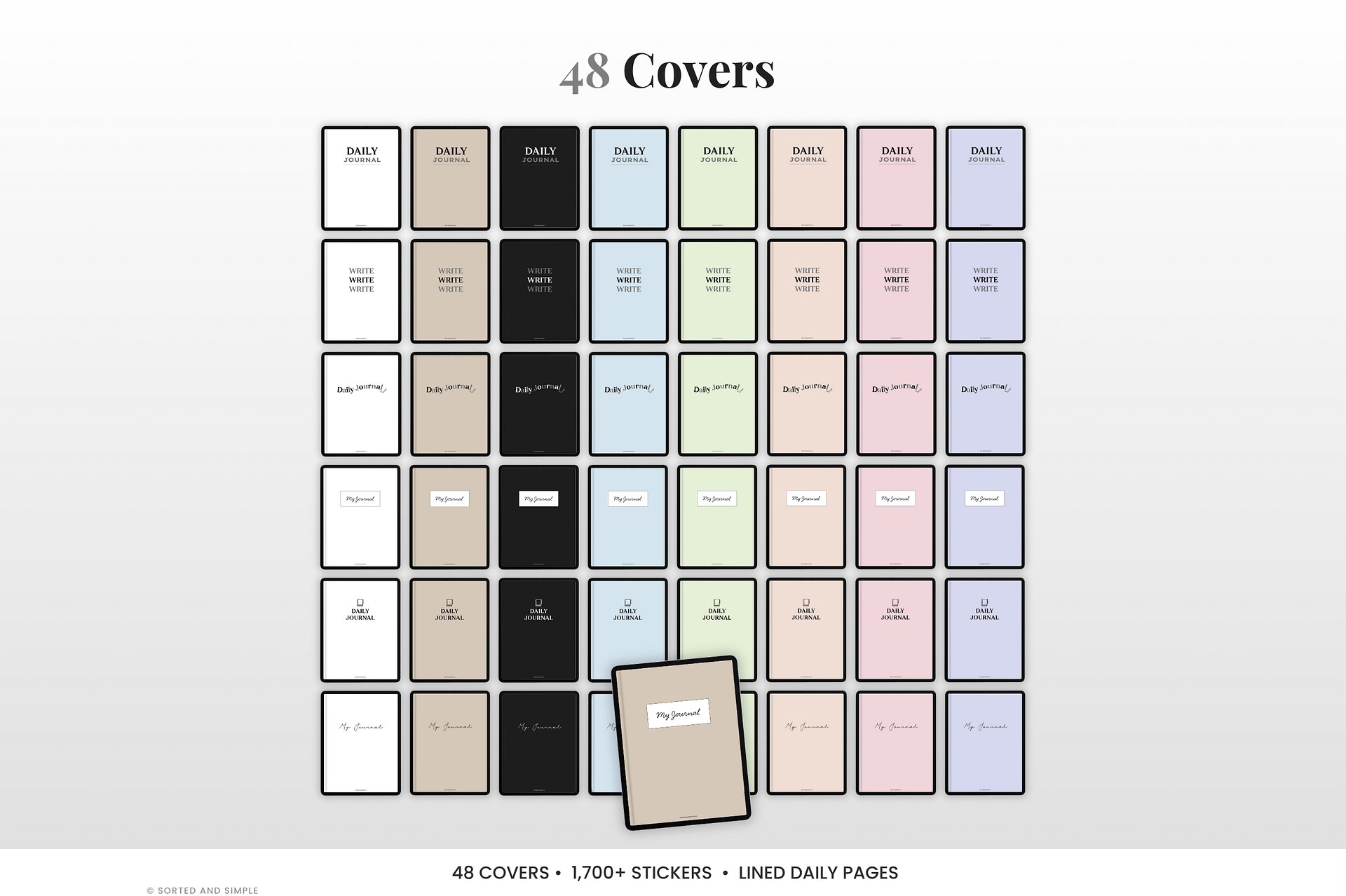 Digital Lined Journal - White product image (3)