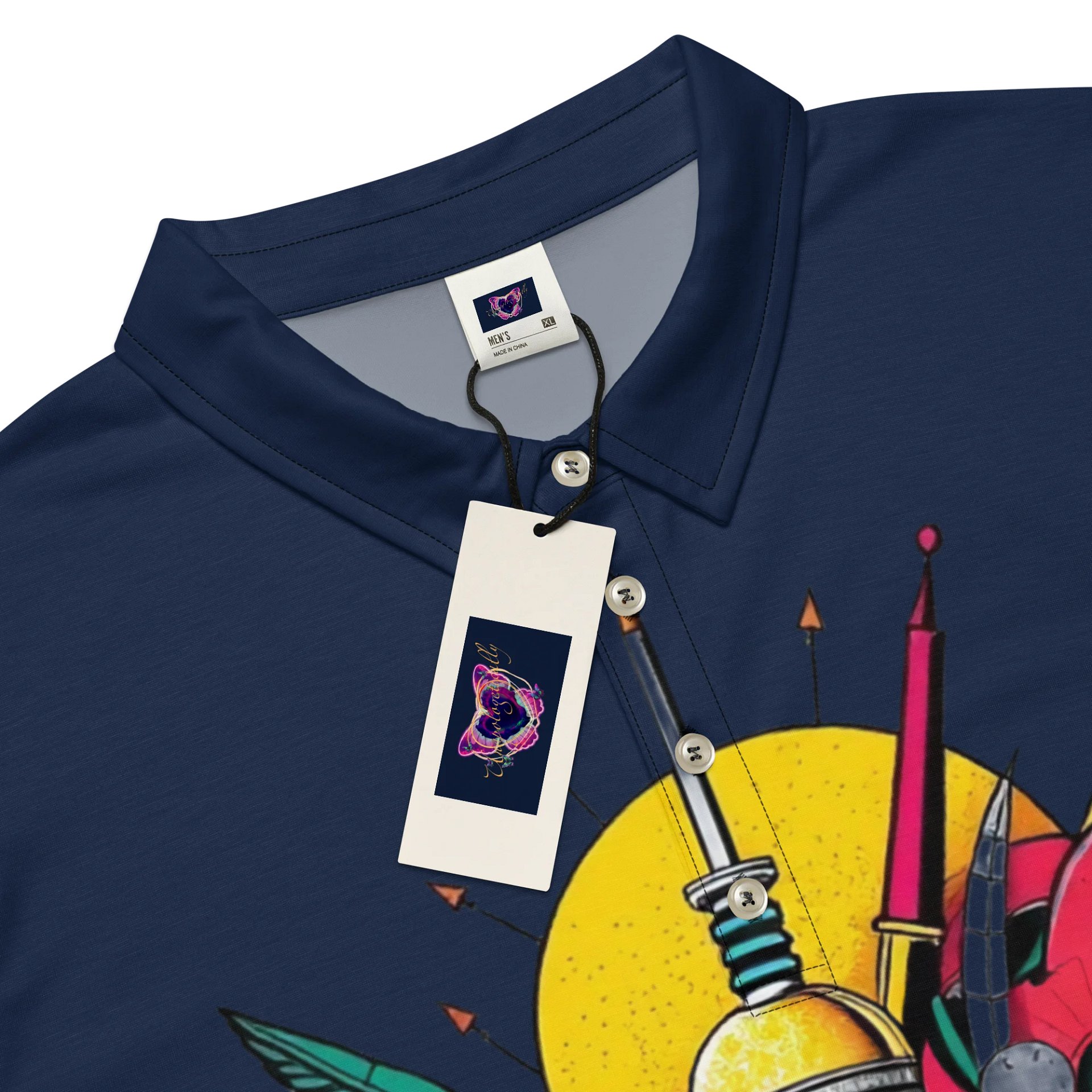 Vibrant Skull Soundwaves Polo product image (4)