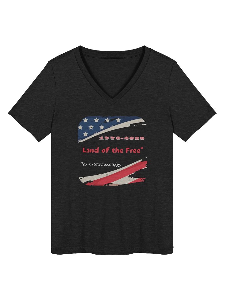 Land of the Free No BG Women's V-Neck product image (1)