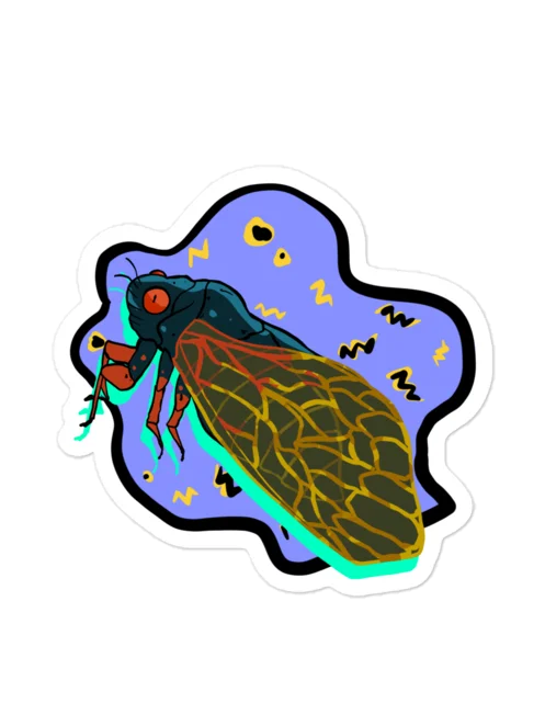 Vaporcicada die cut magnets product image (2)