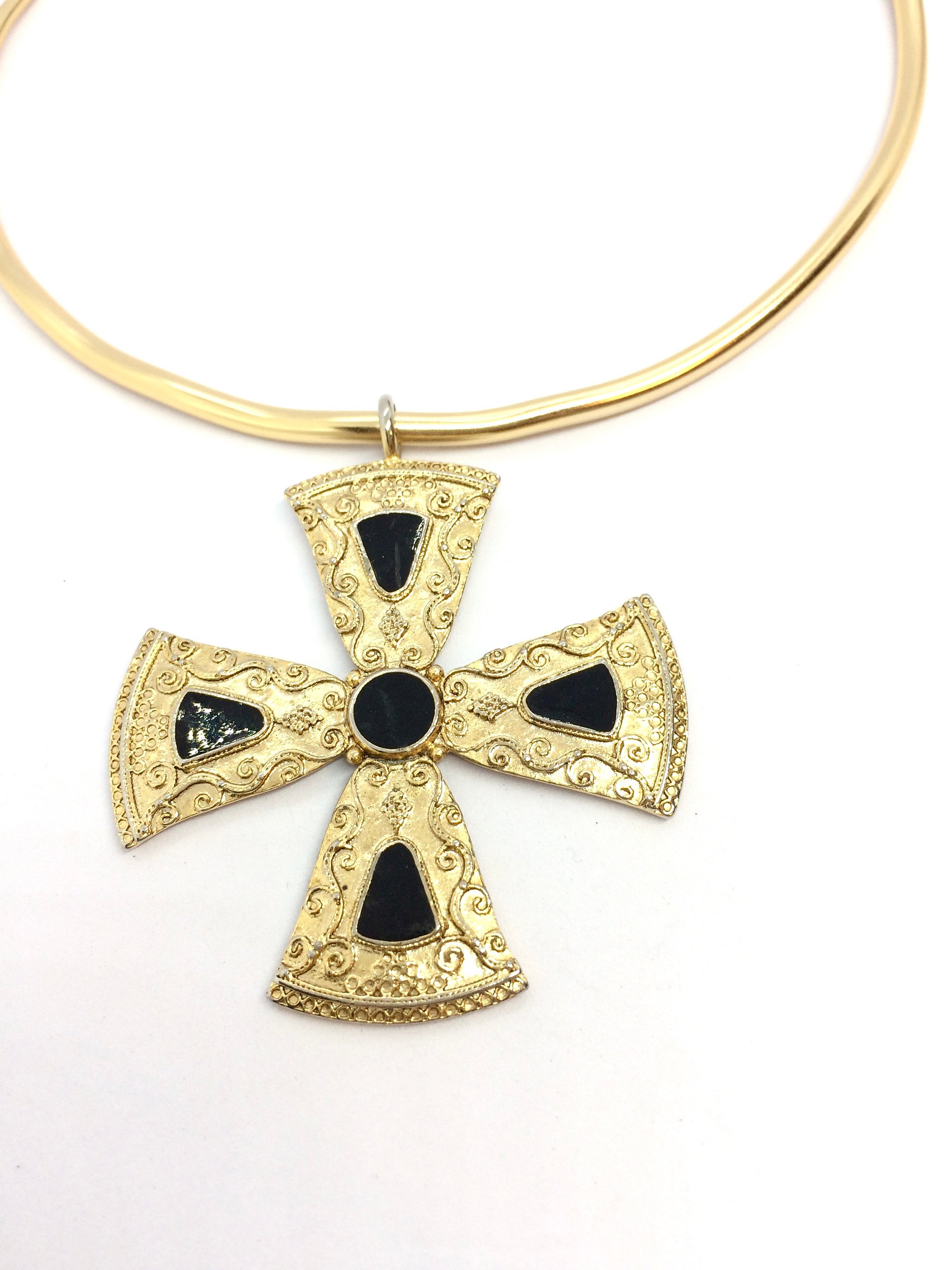 Midnight Cross Torque Necklace product image (4)