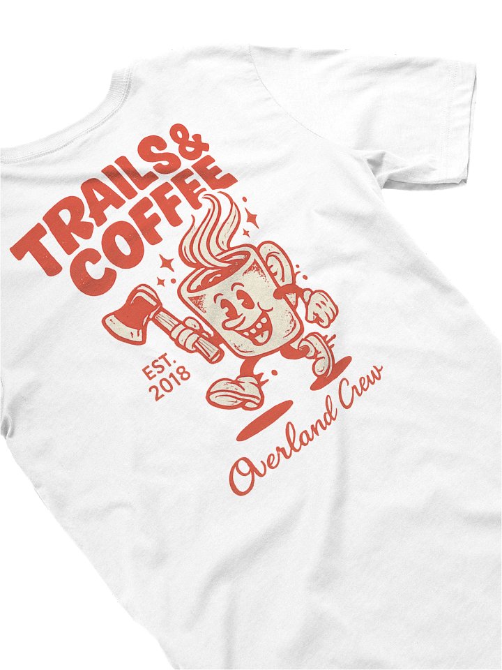 Trails & Coffee Overland Crew White Tee product image (1)