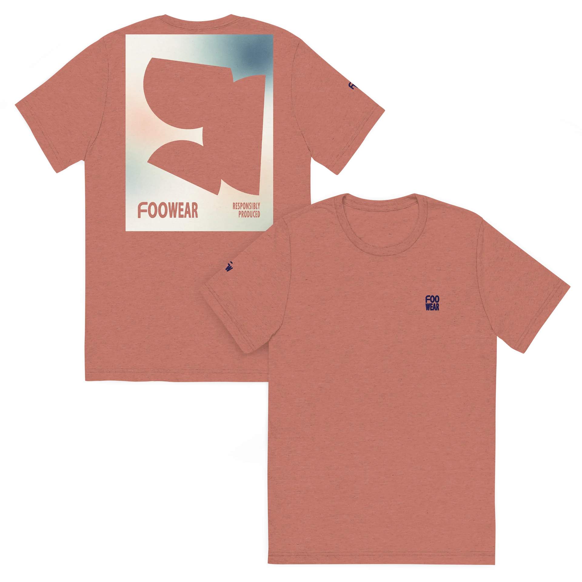 Embroidered Monogram T-Shirt in Mauve Red with Backprint product image (1)