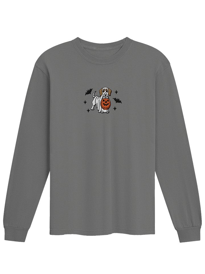 Halloween Dachshund(Pied, Brown) Embroidered Long-sleeved T-Shirt product image (9)