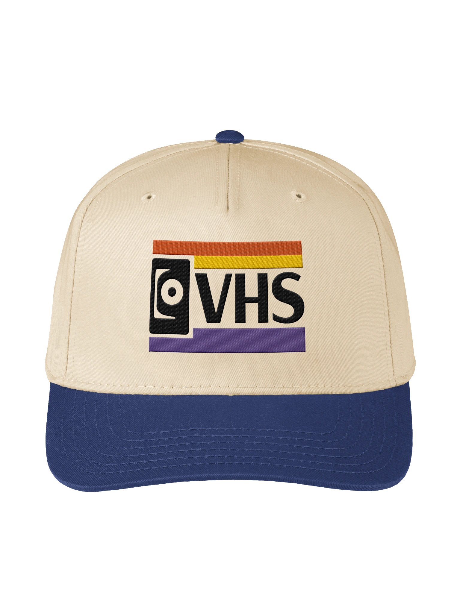 Retro VHS Hat | 90s Vintage Movie Lover Cap | Nostalgic Videotape Gift for Film Fans & Collectors Embroidery 5 Panel Baseball Cap product image (13)