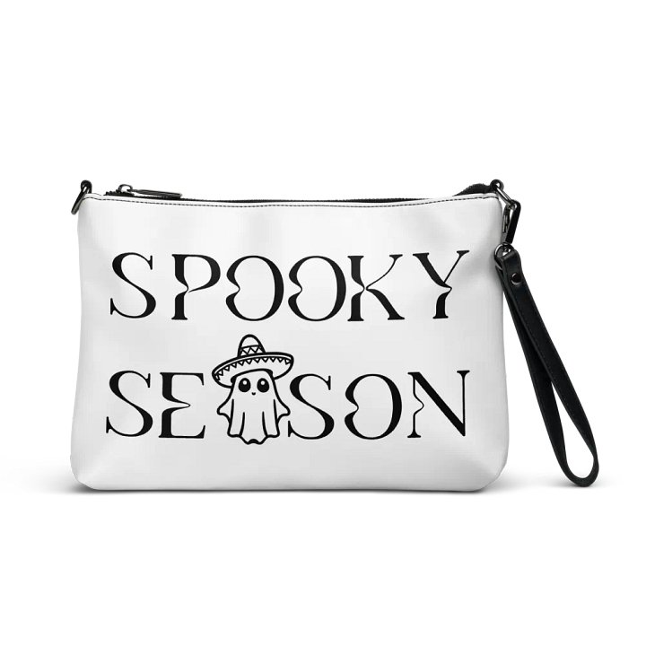Spooky Season Sombrero Ghost Monochrome Flip-Sided Faux Leather Crossbody Bag product image (1)