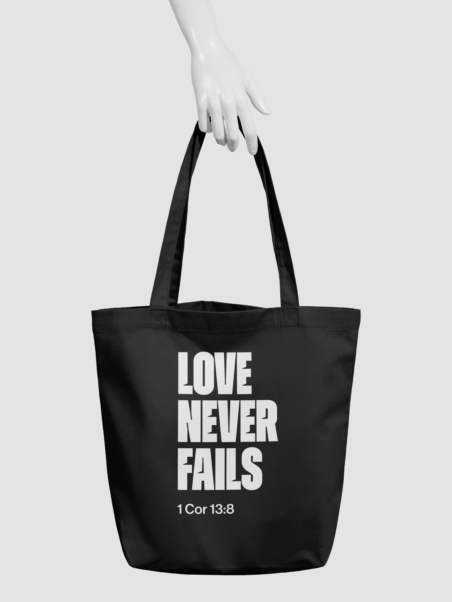 Love Never Fails Tote Bag product image (3)